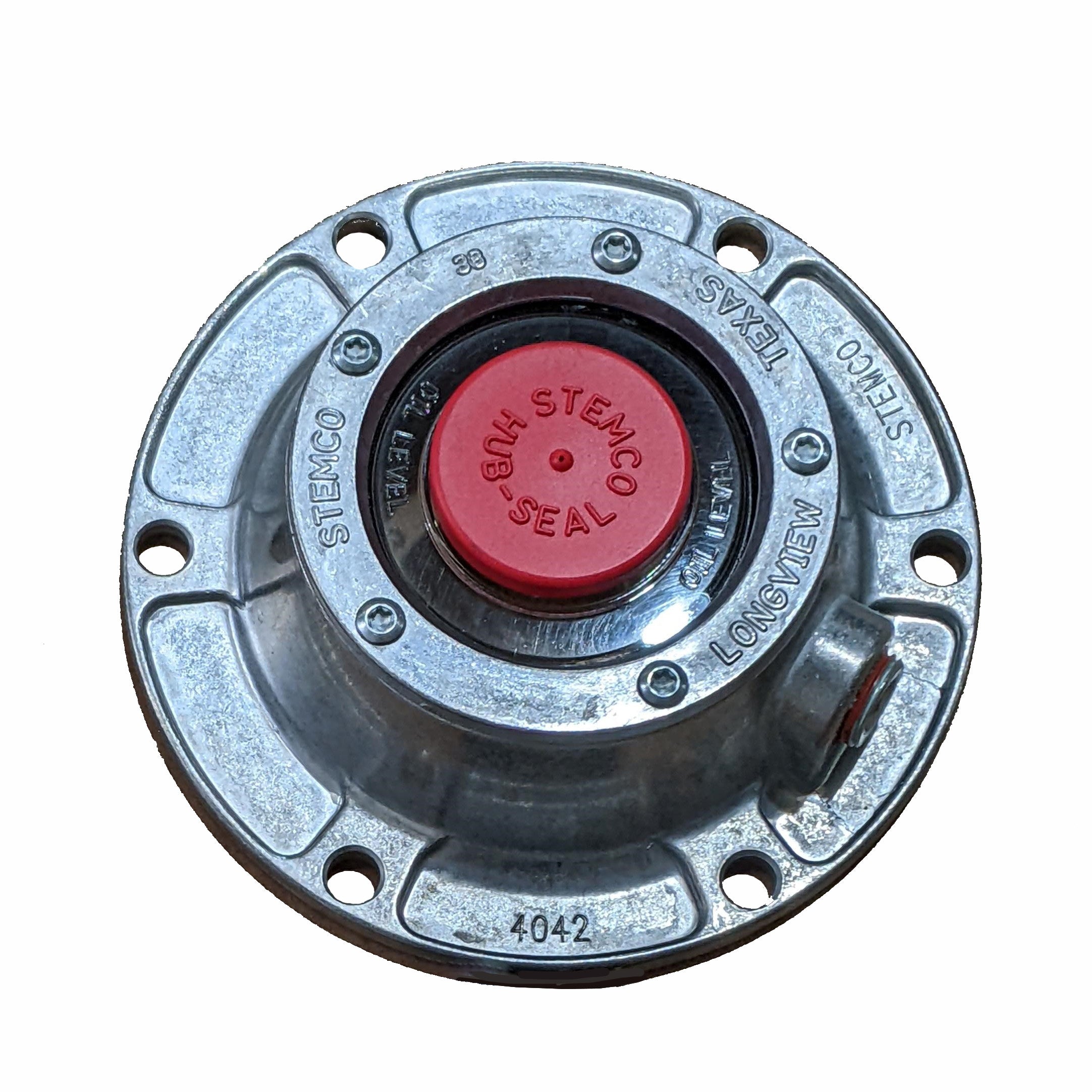 Stemco Traditional Aluminum Hub Cap with Pipe Plug (343-4042)