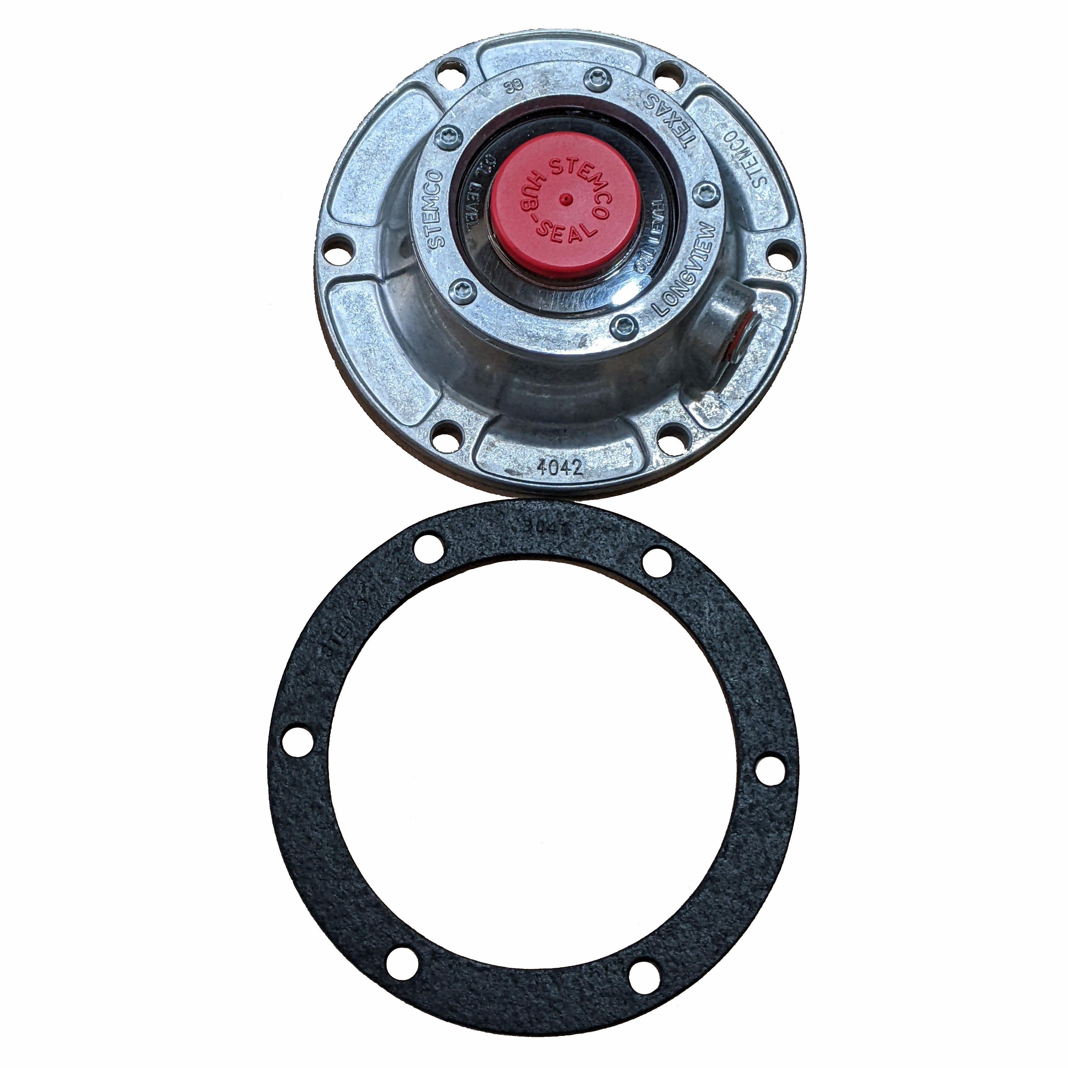 Stemco Traditional Aluminum Hub Cap with Pipe Plug (343-4042)